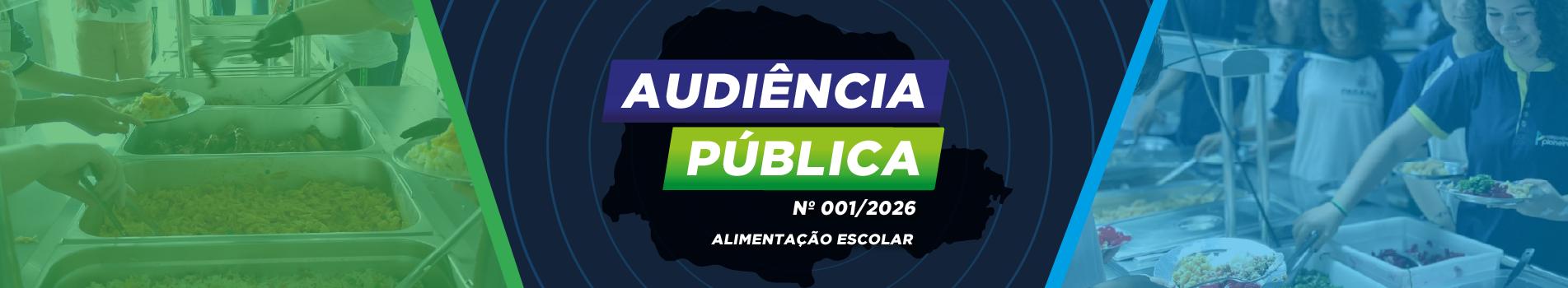 Audiência Pública 001/2026 Alimentação Escolar